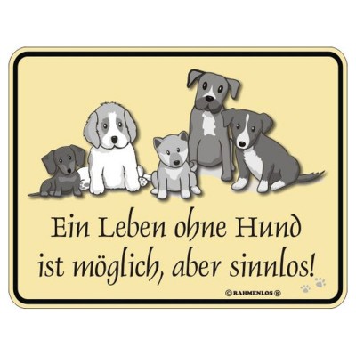 Magnetschild - Ein Leben ohne Hund