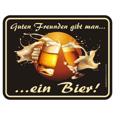 Magnetschild - Guten Freunden .. ein Bier