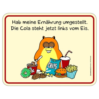 Magnetschild - Ernährung umgestellt