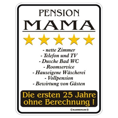 Magnetschild - Pension Mama