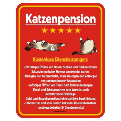Magnetschild - Katzenpension