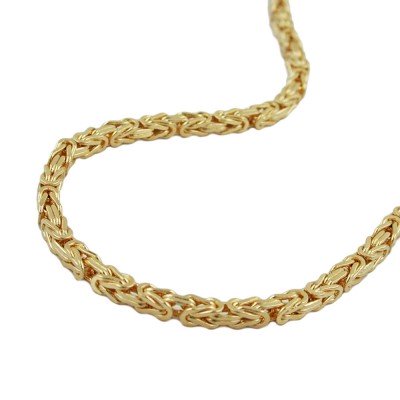 Kette 4xKönigskette vierkant diamantiert vergoldet AMD 60cm