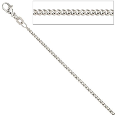 Panzerkette 925 Silber 1,7mm 38cm Halskette Kette Silberkette Karabiner