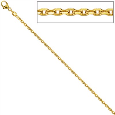 Ankerkette 585 Gelbgold diamantiert 1,6mm 40cm Gold Kette Halskette Goldkette