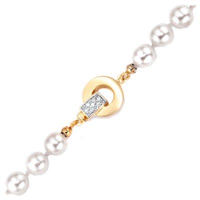 Kettenschließe Schließe 585 Gelbgold mattiert 14 Diamanten Brillanten