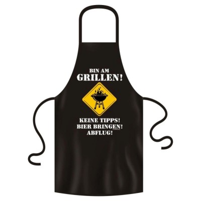 Schürze Küche & Grill - Bin am Grillen