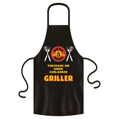 Schürze Garten & Grill - Grillregel Vertraue nie einem schlanken Griller