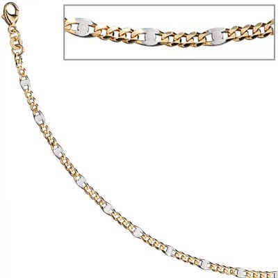 Steg-Panzerarmband 333 Gelbgold massiv 19cm Gold Armband Goldarmband Karabiner
