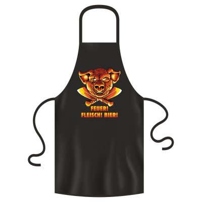 Schürze Küche & Grill - Feuer Fleisch Bier