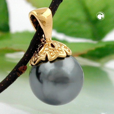 Anhänger Perle vergoldet 3 Micron