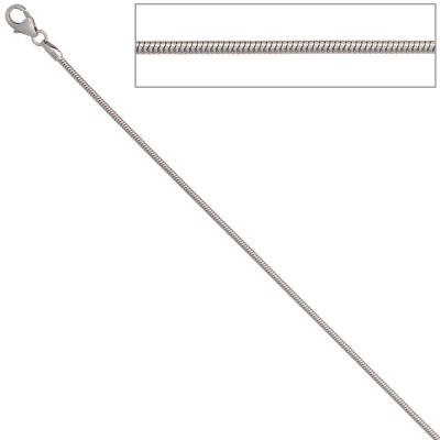 Schlangenkette 333 Weißgold 1,4mm 45cm Gold Kette Halskette Weißgoldkette