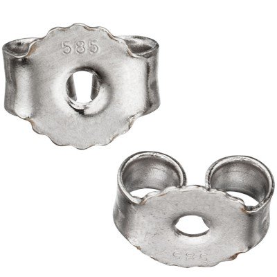 Pousetten 585 Weißgold Goldpousetten Verschluss für Ohrstecker