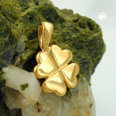 Anhänger Kleeblatt vergoldet 3 Micron
