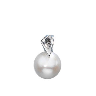 Anhänger 333 Gold Weißgold 1 Süßwasser Perle Perlenanhänger ohne Kette