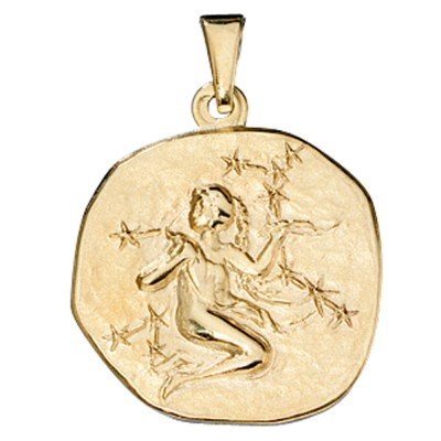 Anhänger Sternzeichen Jungfrau 333 Gelbgold Sternzeichenanhänger