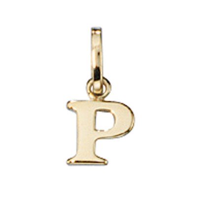 Anhänger Buchstabe P 333 Gelbgold Buchstabenanhänger