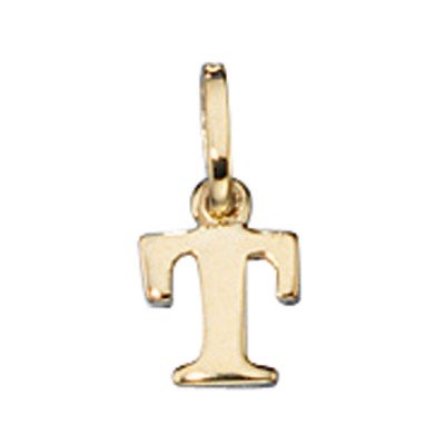 Anhänger Buchstabe T 333 Gelbgold Buchstabenanhänger