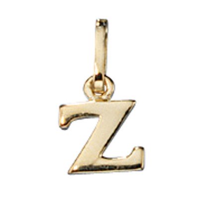 Anhänger Buchstabe Z 333 Gelbgold Buchstabenanhänger