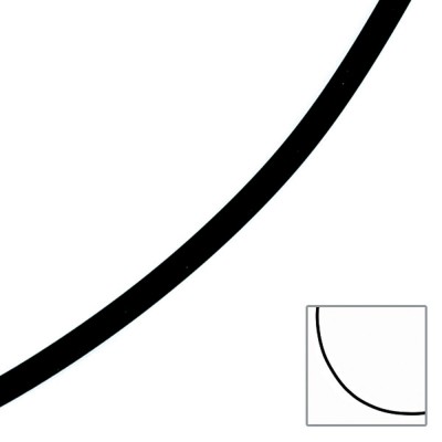 Halskette Kautschuk schwarz mit 333 Gelbgold 3mm 45cm Kautschukkette