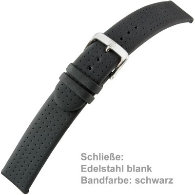 Uhrenarmband Men 20mm Kalbleder mit weichem Kautschuk-Griff