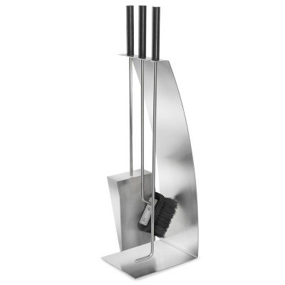 Kamingarnitur CHIMO Edelstahl matt 4-teilig