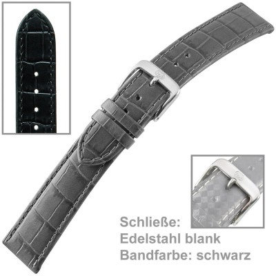 Uhrenarmband Men XL 20mm Louisiana Prägung auf Kalbleder