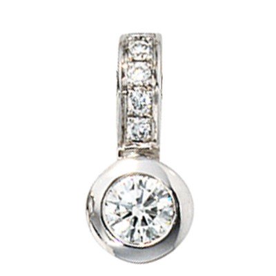 Anhänger 585 Weißgold 6 Diamanten Brillanten 0,20ct. Weißgoldanhänger