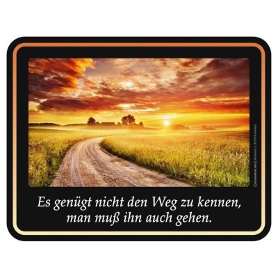 geprägtes Blechschild - Es genügt nicht den Weg zu kennen