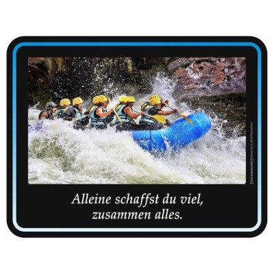 geprägtes Blechschild - Alleine schaffst du viel