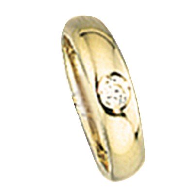 Kinder Taufring 333 Gelbgold 1 Zirkonia Taufanhänger