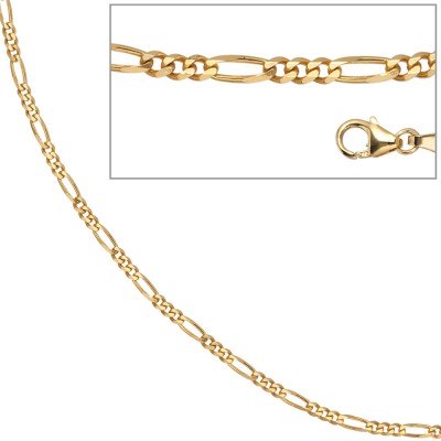 Figarokette 333 Gelbgold 2,8mm 42cm Gold Kette Halskette Goldkette Karabiner