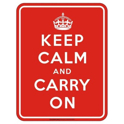 geprägtes Blechschild - Keep calm and Carry on