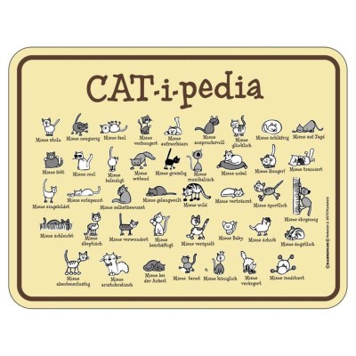 geprägtes Blechschild - CAT-i-pedia Katzen kunde Launen