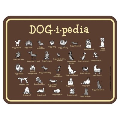 geprägtes Blechschild - DOG-i-pedia Hunde Kunde Launen