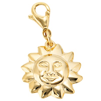 Einhänger Charm Sonne 333 Gelbgold