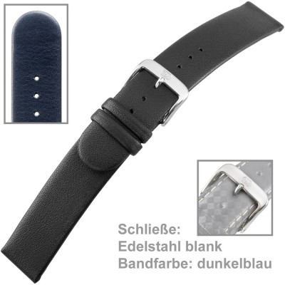 Uhrenarmband Ladies 18mm Softkalbleder blau