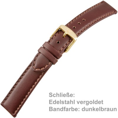 Uhrenarmband Men XL 18mm gegerbtes Sattelleder