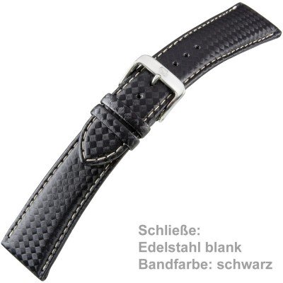 Uhrenarmband Men 20mm Hi-Tech Material in Carbonoptik