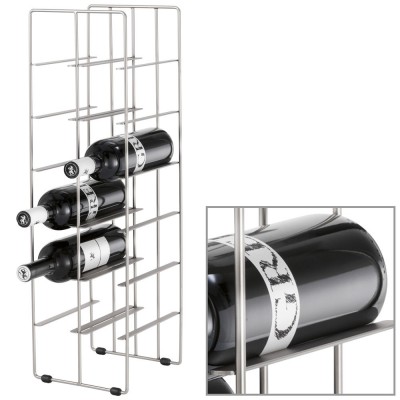 Weinregal PILARE Stahl matt vernickelt