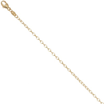 Weit-Ankerkette 585 Gelbgold 2mm 45cm Karabiner Gold Kette Halskette Goldkette