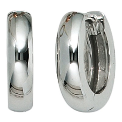 Creolen rund 585 Weißgold Ohrringe Goldohrringe Goldcreolen