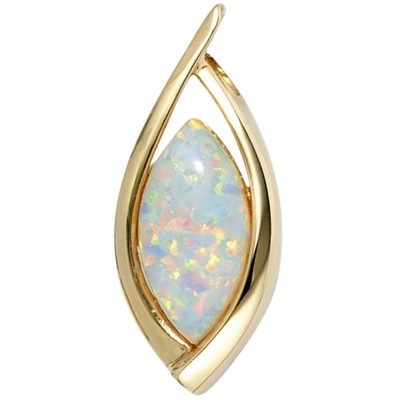 Anhänger 375 Gelbgold 1 Opal Goldanhänger