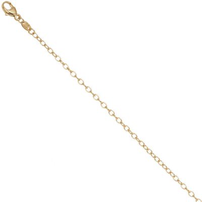 Weit-Ankerkette 585 Gelbgold 2mm 45cm Karabiner Gold Kette Halskette Goldkette
