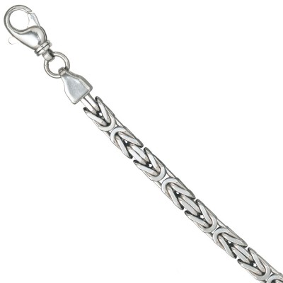 Königsarmband 925 Sterling Silber 20cm Armband Silberarmband Karabiner