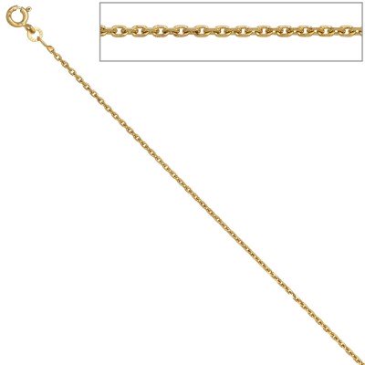 Ankerkette 585 Gelbgold diamantiert 1,6mm 60cm Gold Kette Halskette Goldkette
