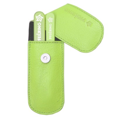 Pfeilring Maniküretui, Nappaleder grün, 2-teilige Bestückung