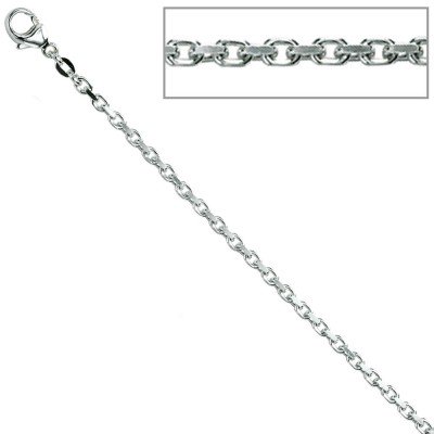 Ankerkette 925 Silber 2mm 60cm Halskette Kette Silberkette Karabiner