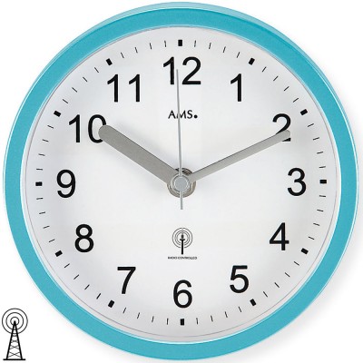 Wanduhr Tischuhr Badezimmeruhr Funk türkis wasserdicht