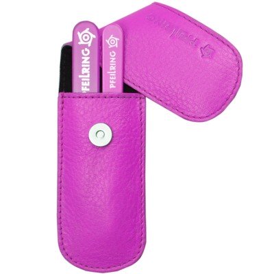 Pfeilring Maniküretui, Nappaleder pink, 2-teilige Bestückung