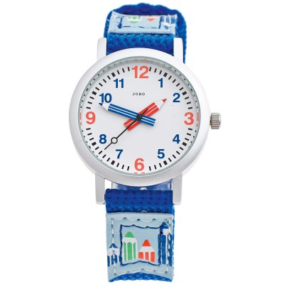 JOBO Kinder Armbanduhr helllbau blau Quarz Analog Aluminium Kinderuhr